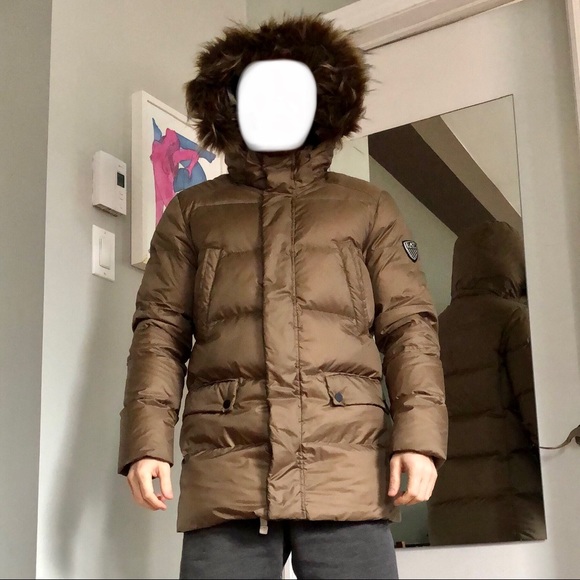 🔹 EA7 golden bronze down puffer parka - Picture 10 of 11